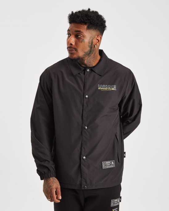 Og-Mix-Jacke Hoodrich Schwarz/Iron Gate/Gelb