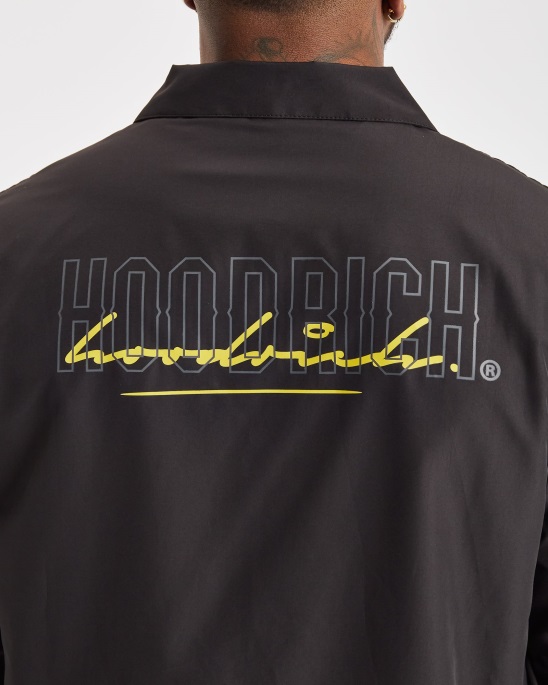 Og-Mix-Jacke Hoodrich Schwarz/Iron Gate/Gelb