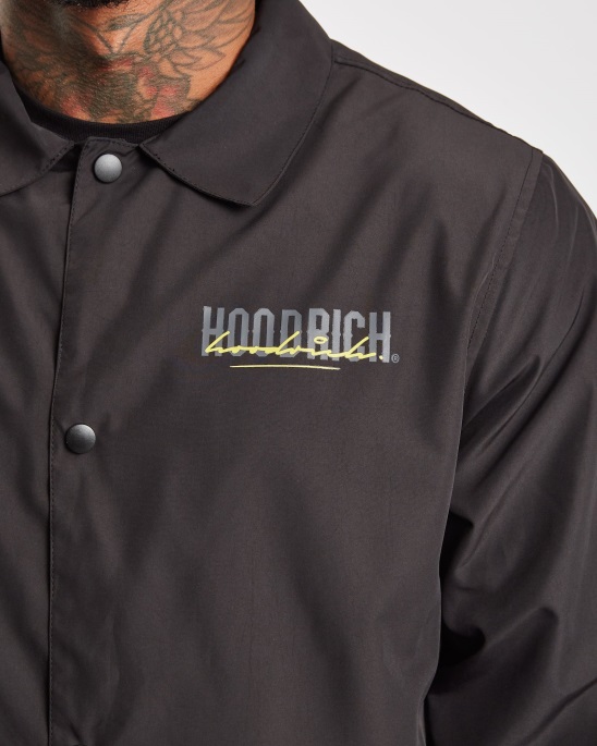 Og-Mix-Jacke Hoodrich Schwarz/Iron Gate/Gelb