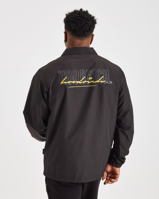 Og-Mix-Jacke Hoodrich Schwarz/Iron Gate/Gelb