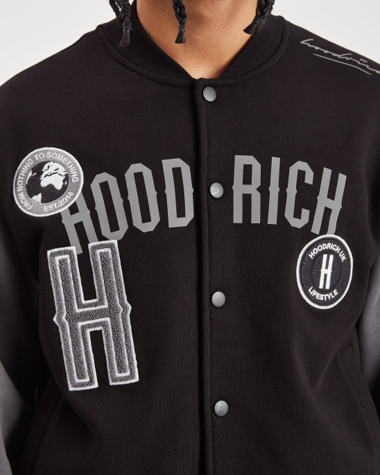 Hoodrich Black/Iron Gate/reflektierende Und Pazifische College-Jacke
