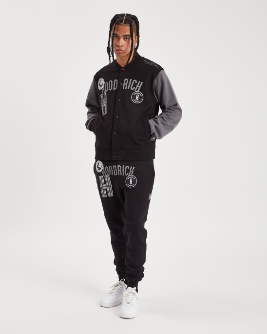 Hoodrich Black/Iron Gate/reflektierende Und Pazifische College-Jacke