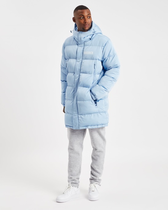 Placid Blue Hoodrich Og Stack Longline-Mantel
