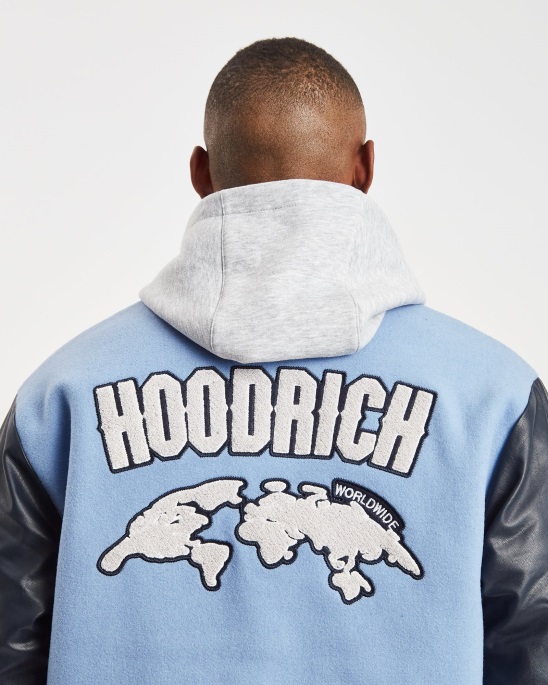 Hoodrich Placid Blue/navy/sleet Og Varsity Jacke