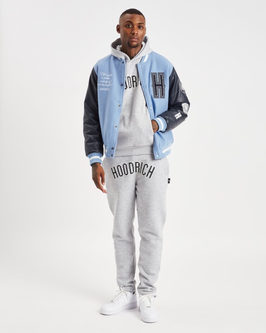 Hoodrich Placid Blue/navy/sleet Og Varsity Jacke