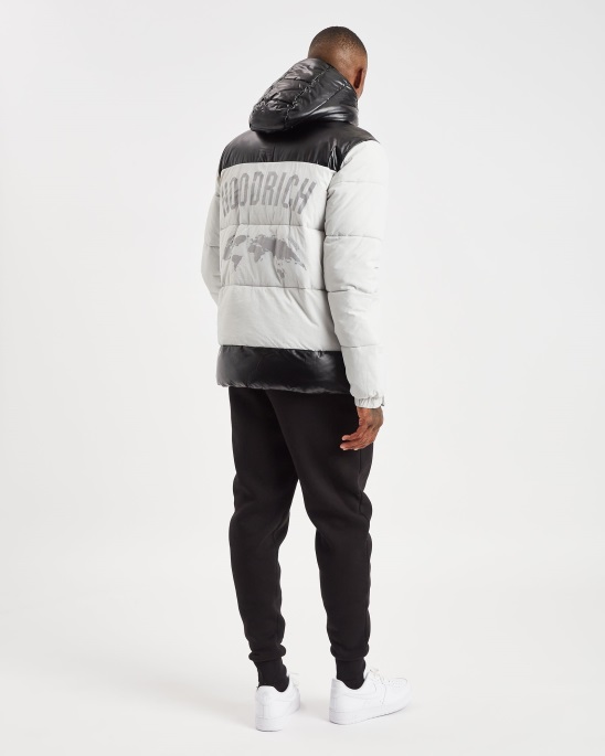 Oyster/black Og Clique Jacke Hoodrich