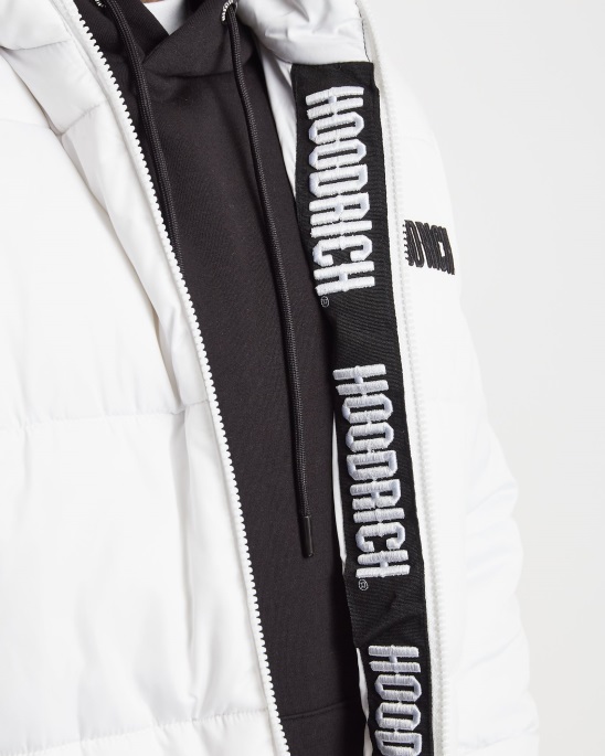 Og Innenjacke Weiß/schwarzer Kapuzenmantel