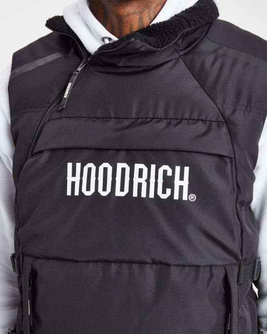 Schwarz/weiße Kapuzenweste Aus Karbon