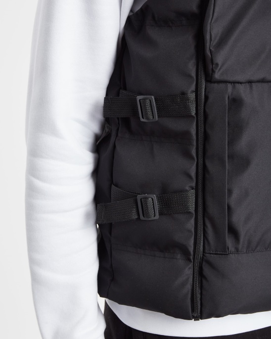 Schwarz/weiße Kapuzenweste Aus Karbon