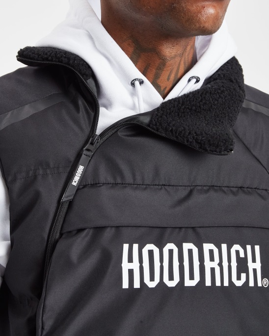 Schwarz/weiße Kapuzenweste Aus Karbon