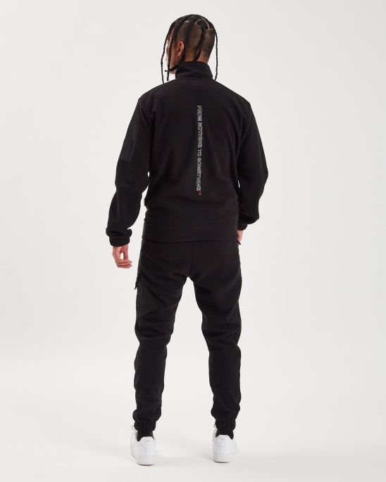 Schwarz/Weiß/Lychee Und Everest Track Top Hoodrich