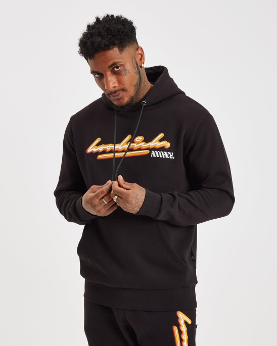 Hoodrich Schwarz/weiß/gelber Og-Tinten-Hoodie