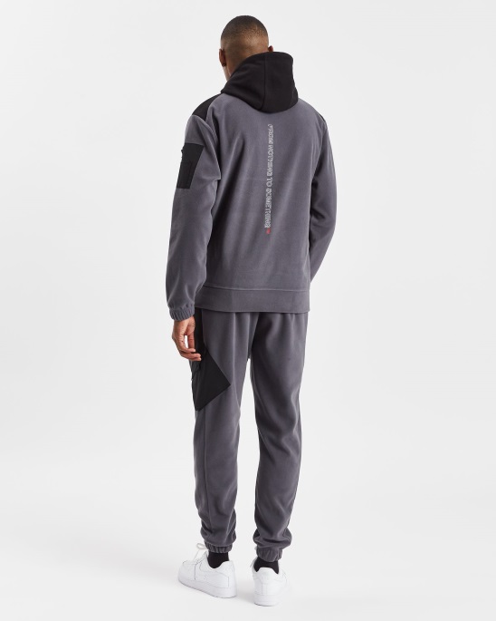 Iron Gate/schwarz/weißer Hoodrich Og Everest Hoodie