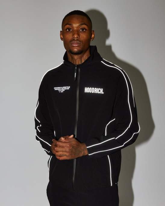 Hoodrich Schwarz/reflektierendes Og-Reflektor-Trainingsoberteil