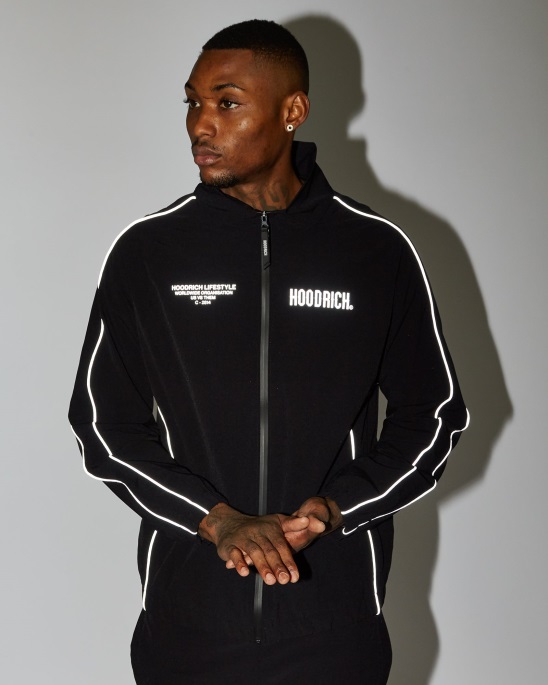 Hoodrich Schwarz/reflektierendes Og-Reflektor-Trainingsoberteil