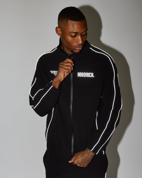 Hoodrich Schwarz/reflektierendes Og-Reflektor-Trainingsoberteil