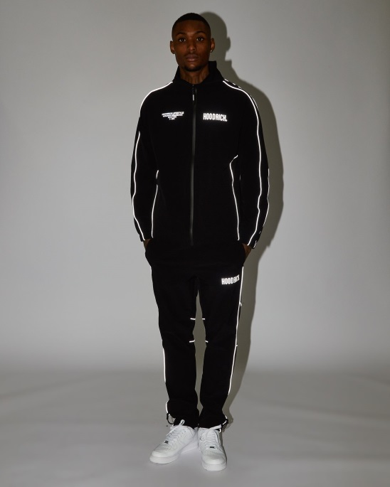 Hoodrich Schwarz/reflektierendes Og-Reflektor-Trainingsoberteil