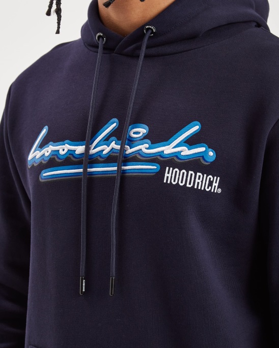 Marineblauer/weißer/azurblauer Hoodrich-Og-Tinten-Hoodie