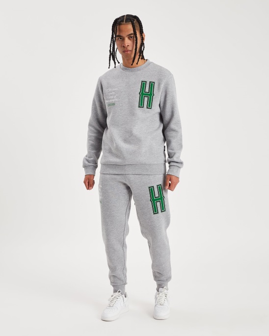 Og Pulse Jogginghose Grau Meliert/weiß/grün/schwarz Hoodrich
