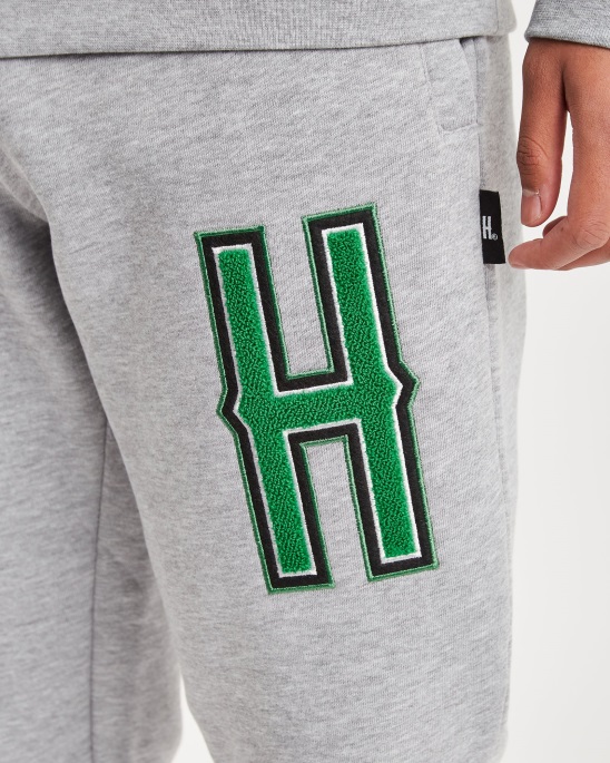 Og Pulse Jogginghose Grau Meliert/weiß/grün/schwarz Hoodrich