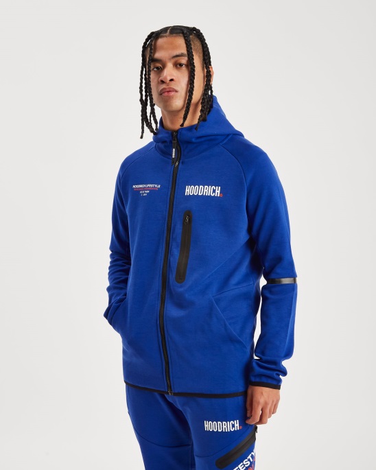 Hoodrich Sodalite Blue/White/Fiesta Og Cycle Hoodie Mit Durchgehendem Reißverschluss