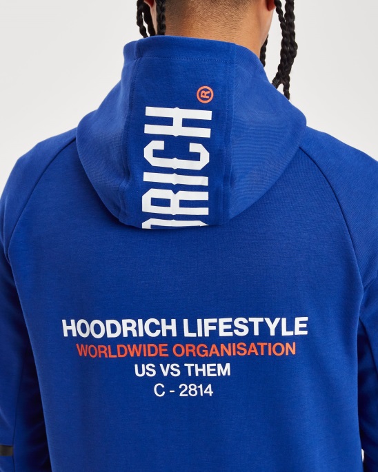 Hoodrich Sodalite Blue/White/Fiesta Og Cycle Hoodie Mit Durchgehendem Reißverschluss