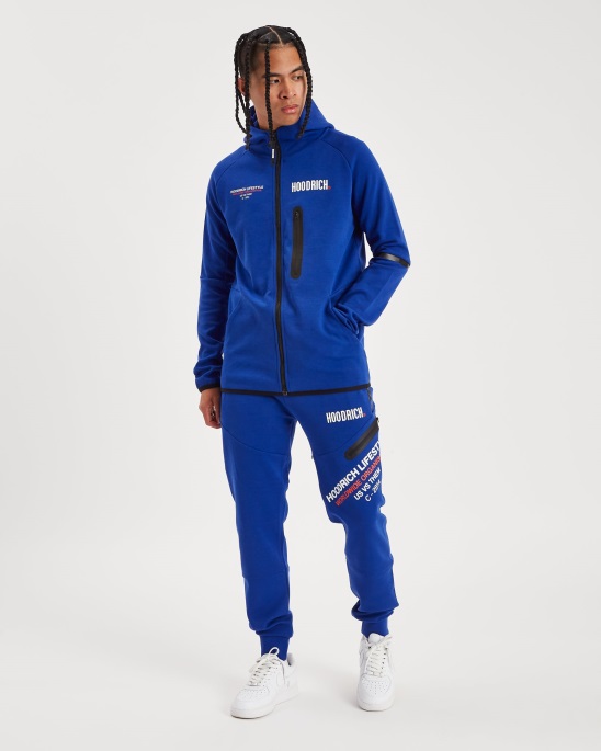 Hoodrich Sodalite Blue/White/Fiesta Og Cycle Hoodie Mit Durchgehendem Reißverschluss