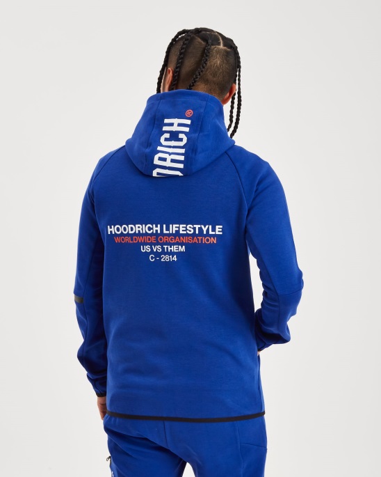 Hoodrich Sodalite Blue/White/Fiesta Og Cycle Hoodie Mit Durchgehendem Reißverschluss
