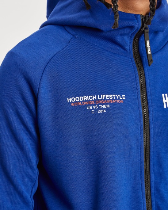Hoodrich Sodalite Blue/White/Fiesta Og Cycle Hoodie Mit Durchgehendem Reißverschluss