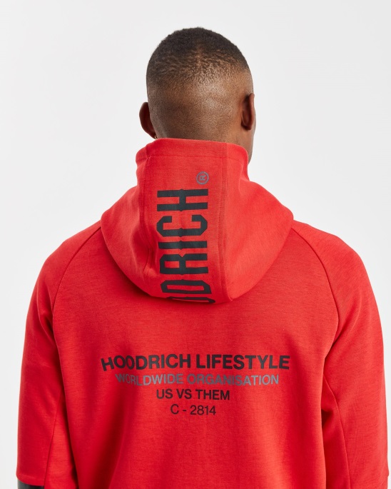 Litschi/Schwarz/Iron Gate Hoodrich Og Cycle Hoodie Mit Durchgehendem Reißverschluss