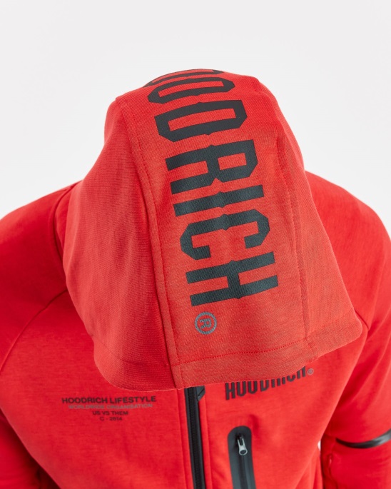 Litschi/Schwarz/Iron Gate Hoodrich Og Cycle Hoodie Mit Durchgehendem Reißverschluss