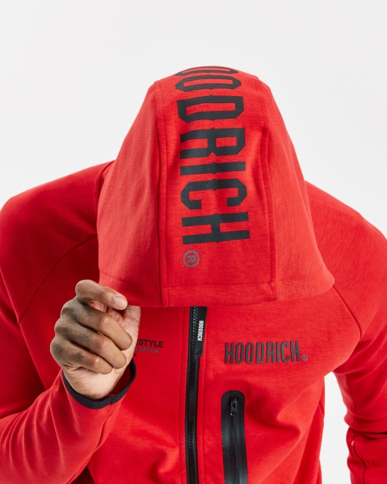 Litschi/Schwarz/Iron Gate Hoodrich Og Cycle Hoodie Mit Durchgehendem Reißverschluss