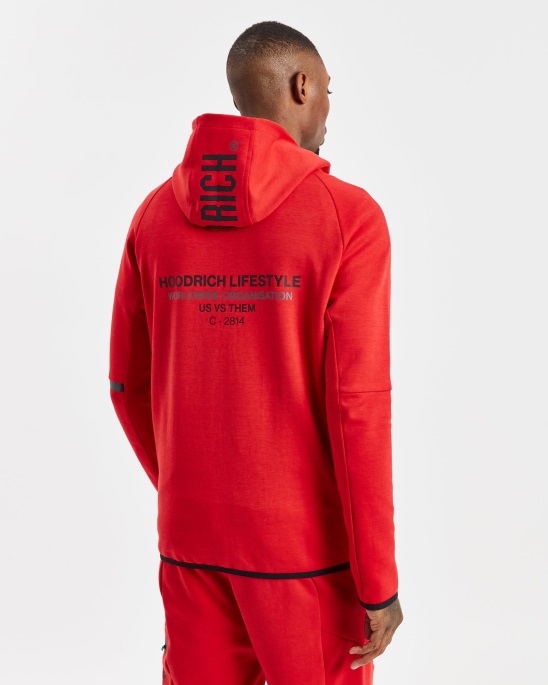 Litschi/Schwarz/Iron Gate Hoodrich Og Cycle Hoodie Mit Durchgehendem Reißverschluss