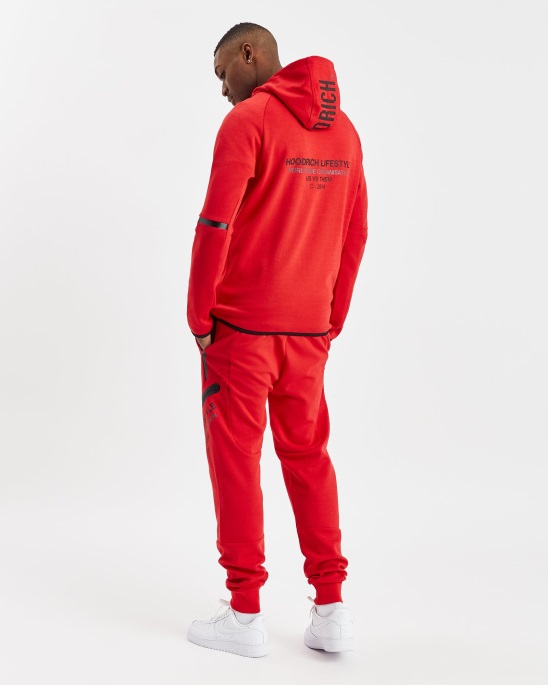 Litschi/Schwarz/Iron Gate Hoodrich Og Cycle Hoodie Mit Durchgehendem Reißverschluss