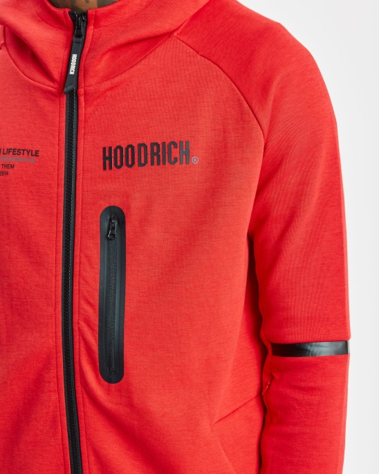 Litschi/Schwarz/Iron Gate Hoodrich Og Cycle Hoodie Mit Durchgehendem Reißverschluss