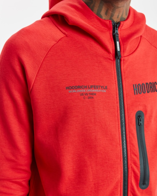 Litschi/Schwarz/Iron Gate Hoodrich Og Cycle Hoodie Mit Durchgehendem Reißverschluss