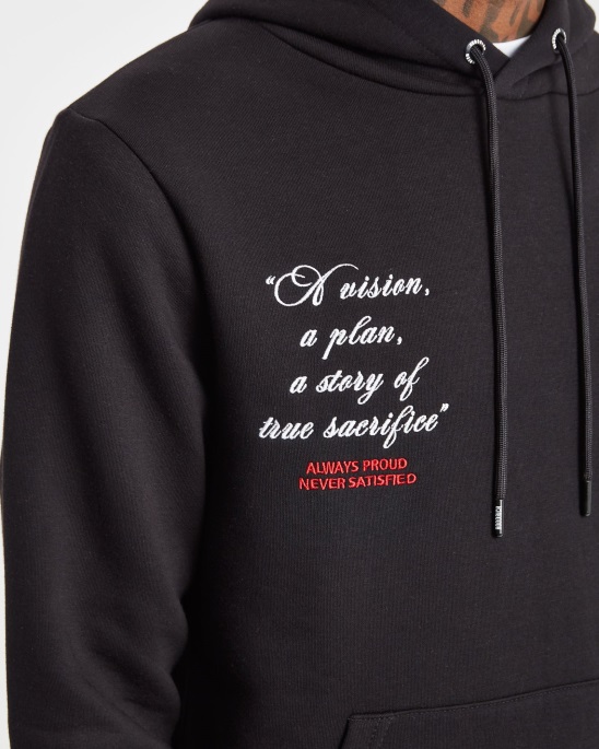 Schwarz/weiß/roter Hoodrich Og Pulse Hoodie