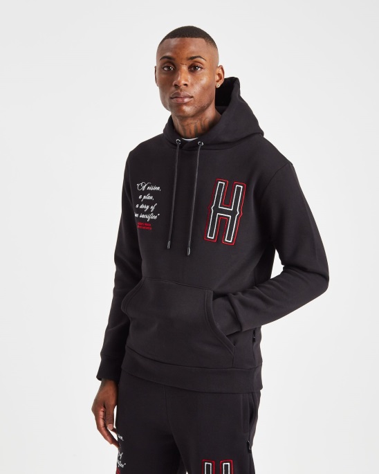Schwarz/weiß/roter Hoodrich Og Pulse Hoodie