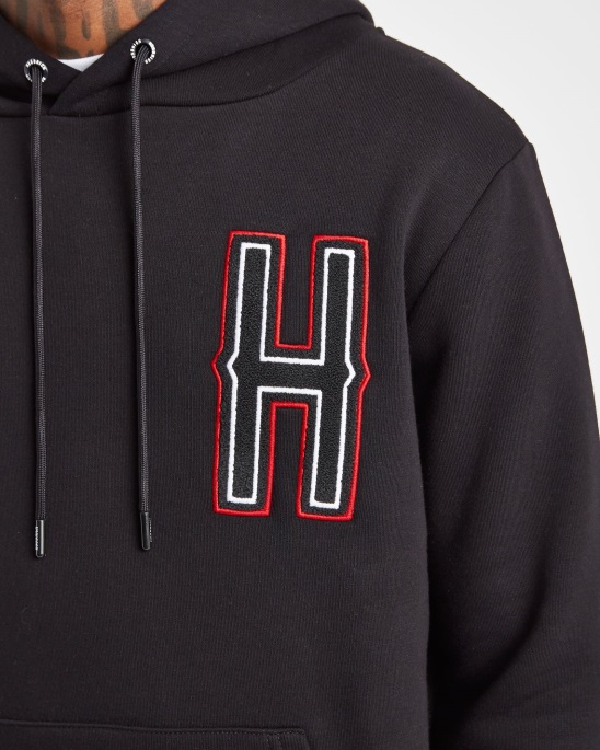 Schwarz/weiß/roter Hoodrich Og Pulse Hoodie