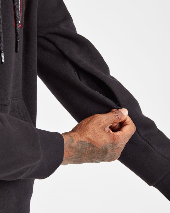 Schwarz/weiß/roter Hoodrich Og Pulse Hoodie