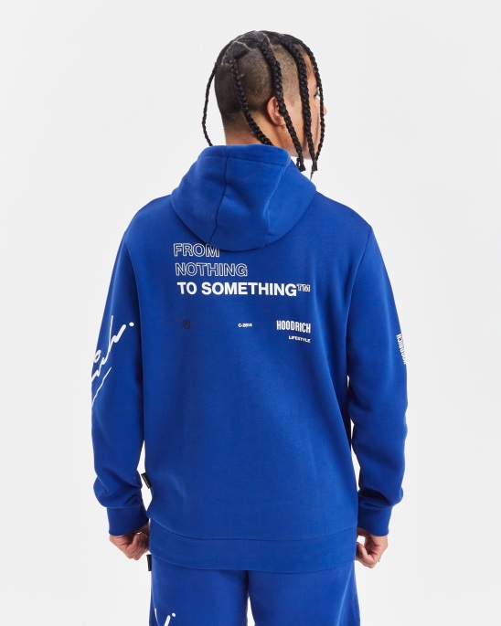 Hoodrich Og Tycoon Hoodie In Sodalithblau/Weiß/Schwarz