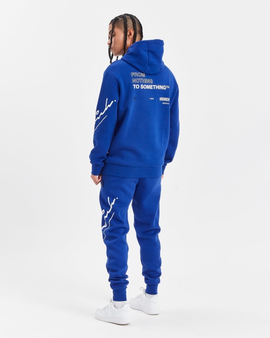 Hoodrich Og Tycoon Hoodie In Sodalithblau/Weiß/Schwarz