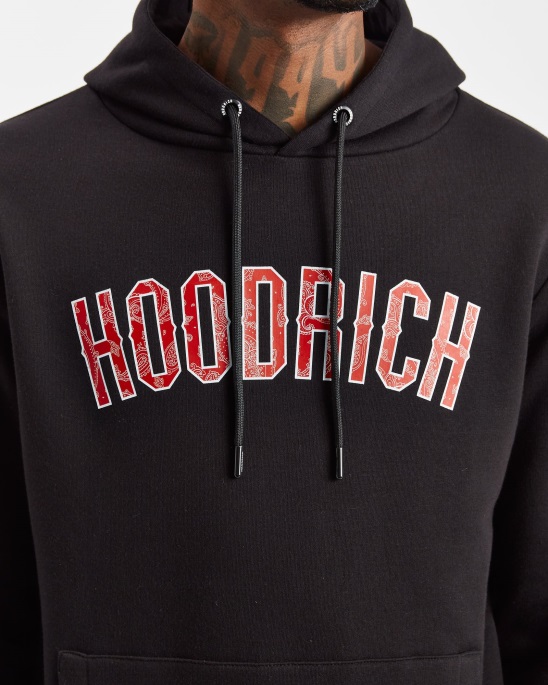 Og Paisley Hoodie Schwarz/rot/weiß Hoodrich