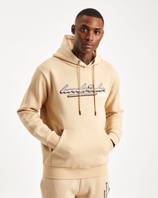 Og Ink Hoodie Hoodrich Irish Cream/weiß/walnuss