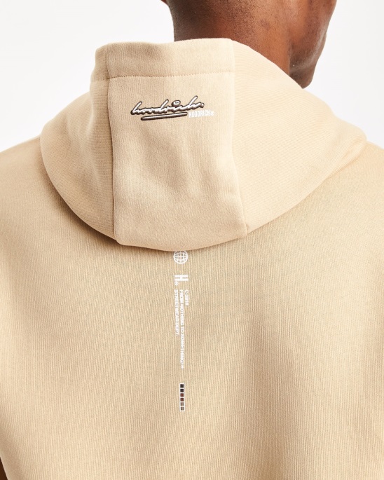 Og Ink Hoodie Hoodrich Irish Cream/weiß/walnuss