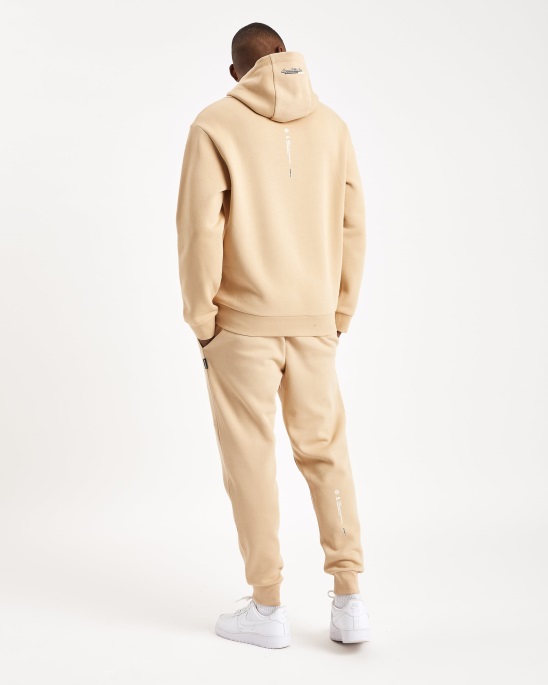 Og Ink Hoodie Hoodrich Irish Cream/weiß/walnuss