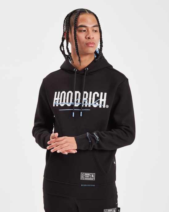 Hoodrich Og Blend Hoodie Schwarz/placid Blue