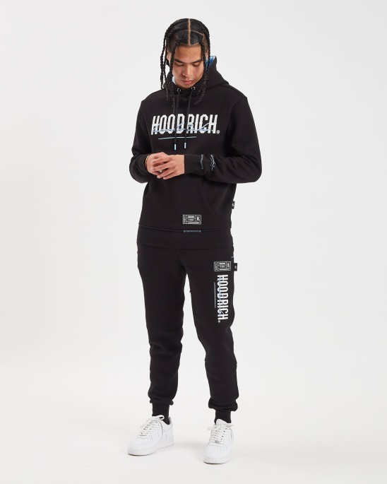 Hoodrich Og Blend Hoodie Schwarz/placid Blue