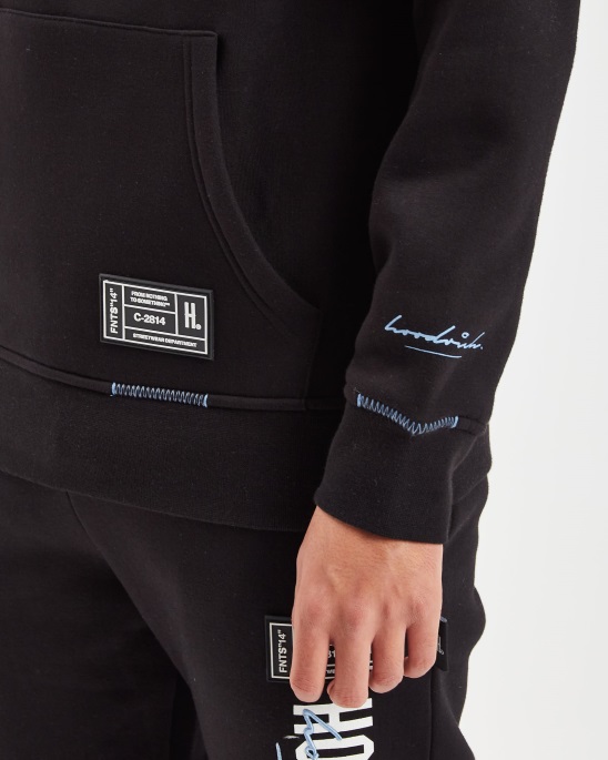 Hoodrich Og Blend Hoodie Schwarz/placid Blue