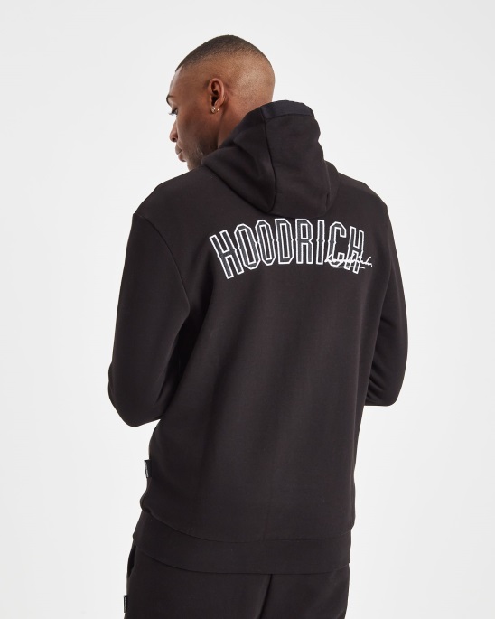 Hoodrich Og Stack Hoodie Mit Reißverschluss Schwarz/weiß